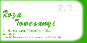 roza tomcsanyi business card